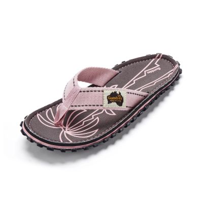 4. Gumbies japonki unisex ISLANDER FLIP-FLOP PALM LEAF PINK