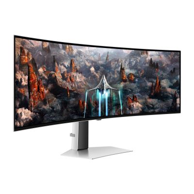 4. Samsung G93SC monitor komputerowy 124,5 cm (49") 5120 x 1440 px Dual QHD OLED Srebrny
