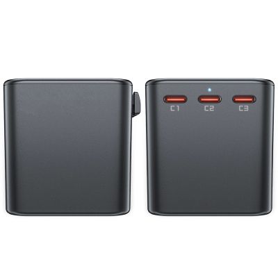 11. Adapter ładowarka podróżna Acefast Z1 GaN 75W PD 3x USB-C 2x USB-A - czarny