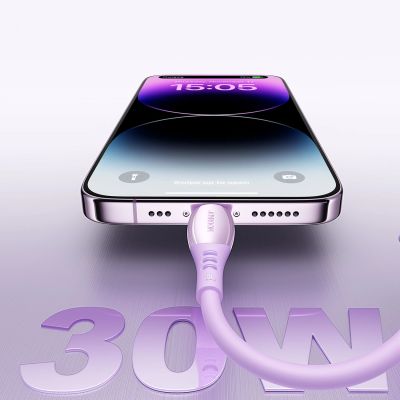 7. Kabel Joyroom S-A59 Vibrant Series 30W USB-C - Lightning 1,2m - fioletowy