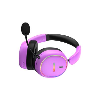 7. HATOR Phoenix 2 Wireless Zestaw słuchawkowy Przewodowy i Bezprzewodowy Opaska na głowę Gaming USB Type-C / USB Type-A Bluetooth Fioletowy
