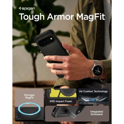 9. Etui Spigen Tough Armor Mag MagSafe na Google Pixel 11 Pro XL - czarne