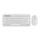 27. Logitech 920-012204 klawiatura Dołączona myszka Uniwersalne RF Wireless + Bluetooth QWERTZ Niemiecki Biały