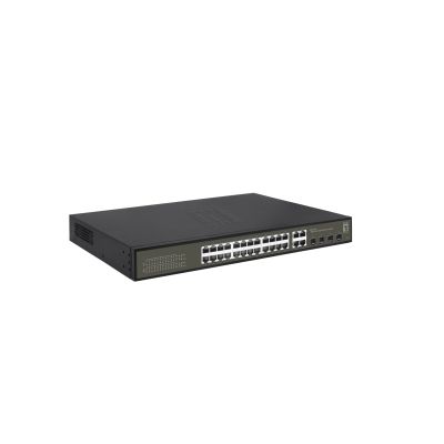 4. Przełącznik LevelOne Hilbt GB/SL PoE+ 28-portowy 19" 400W 1Gbps