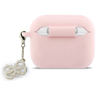 2. Etui Guess Silicone 4G Charm na AirPods Pro 3 różowe