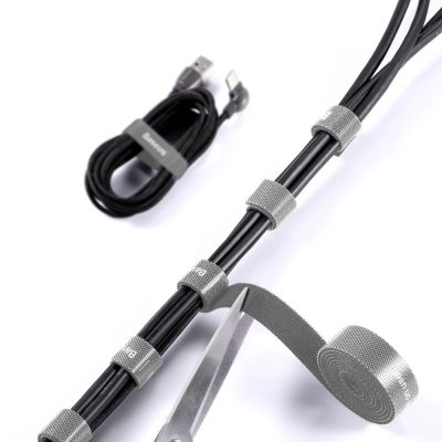 7. Baseus Rainbow Circle hook and loop Straps - taśma rzepowa rzep organizer kabli 3m szary(ACMGT-F0G)