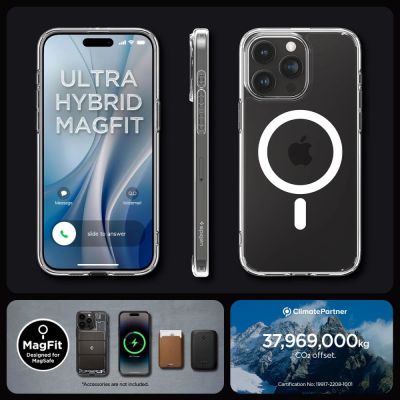 16. Etui Spigen Ultra Hybrid Mag z MagSafe na iPhone 15 Pro Max - białe