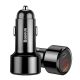 5. Ładowarka samochodowa Baseus Magic Series 45 W z wyświetlaczem 1x USB-A + 1x USB-C - czarna