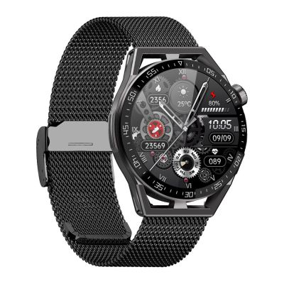 3. Smartwatch  Rubicon RNCE88-2 Czarny- Czarny Pasek Silikonowy + Czarna Bransoleta