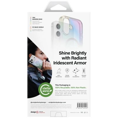 7. Etui UNIQ Iridescia Magclick Charging do iPhone 17 - wielokolorowe