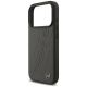 6. Etui Mercedes Leather Large Laurel Leave MagSafe na iPhone 17 Pro - czarno-szary