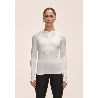 Koszulka damska Casall Maze Long Sleeve biały