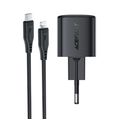 14. Ładowarka sieciowa Acefast A118 30W GaN USB-C z kablem USB-C do Lightning 1.2m - czarna