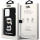 8. Etui Karl Lagerfeld Silicone Karl&Choupette Head na iPhone 15 Pro Max - czarne