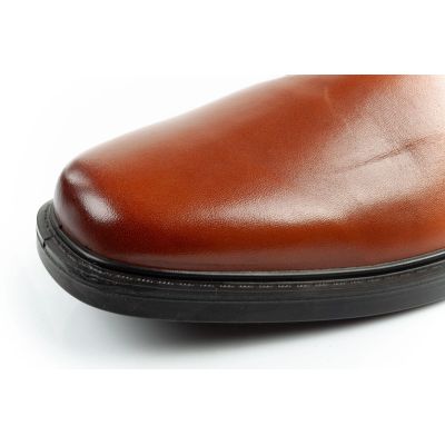 6. Skechers buty męskie sztyblety Miller-Boris eleganckie skórzane brązowe