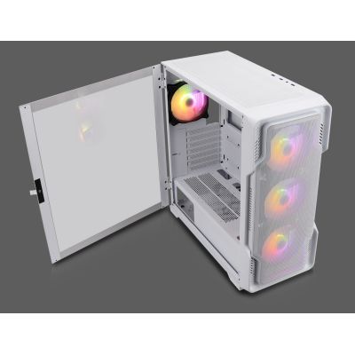 2. Nanoxia DS-9ARGB-W zabezpieczenia & uchwyty komputerów Midi Tower Biały