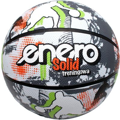 14. PIŁKA DO KOSZYKÓWKI ENERO SOLID R.7 SZARO-BIAŁA