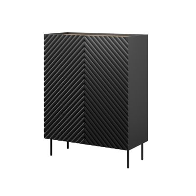 Regał 2D2SZ ONDA 98x45x127 czarny