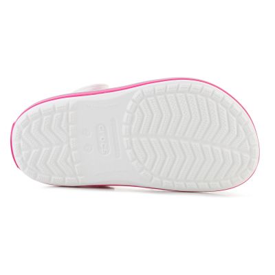 7. CROCS CROCBAND KIDS CLOG WHITE/PINK CRUSH 207006-6WU