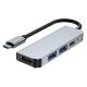 5. HUB Tech-Protect V2 4w1 USB-C - USB-A 3.0 / USB-A 2.0 / USB-C / HDMI - szary