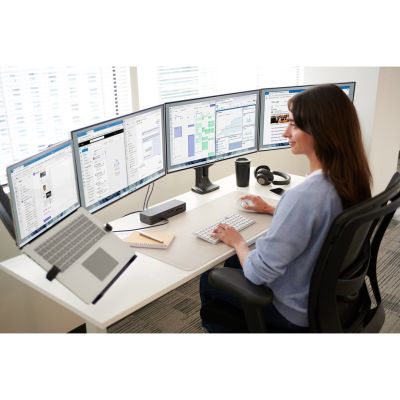 18. Kensington Podwójne ramię SmartFit One-Touch do monitora, z regulacją wysokości