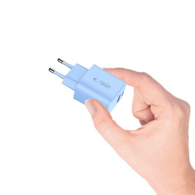 5. Ładowarka sieciowa Tech-Protect NCA20 PD 20W QC3.0 USB-A / USB-C - niebieska
