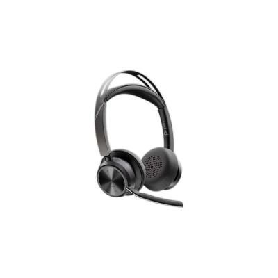 188. Zestaw słuchawkowy POLY Voyager Focus 2 USB-C-C z przejściówką USB-C/A i podst. ładującą