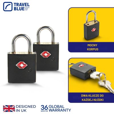 4. TRAVEL BLUE KŁÓDKA BAGAZOWA Z TSA ZESTAW 2SZT