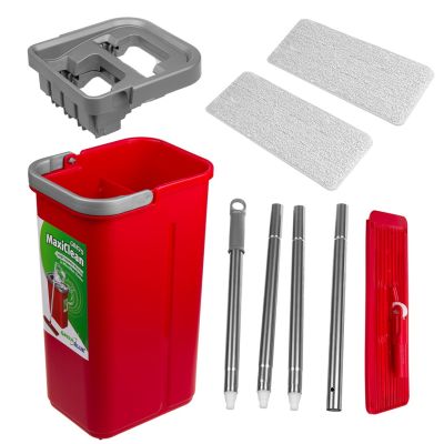 2. GREENBLUE MOP PŁASKI Z WIADREM I WYCISKACZEM MAXICLEAN + DWA WKŁADY MICROFIBRA HQ, POJEMNOŚĆ 8L GB870