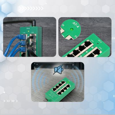 10. Extralink Gigabit PoE Injector 4 Portowy Aktywny, 4 porty Gigabit 802.3at/af, Mode A