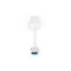 12. HUB 3-portowy USB 3.0 SuperSpeed z LANGigabit LAN adapter, aluminium