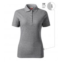 Koszulka polo damska Reserve (ciemnoszary melanż (brand label))