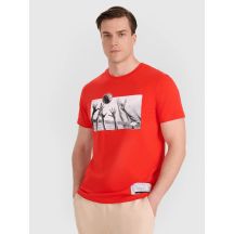 T-shirt regular z nadrukiem siatkarskim męski 4F 4FRAW25TTSHM3319-62S