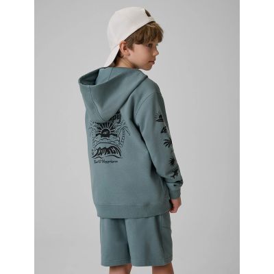 2. Bluza dresowa loose z kapturem chłopięca 4F 4FJRSS26TSWSM3052-46S