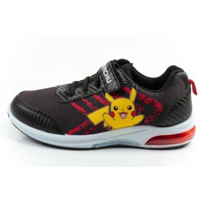 2. Leomil buty sportowe dziecięce sneakersy Pokemon lekkie na rzep LED czarne
