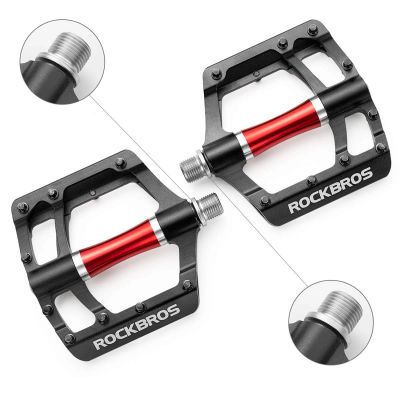 3. Pedały rowerowe Rockbros 2020-12CBK platformowe aluminiowe - czarne