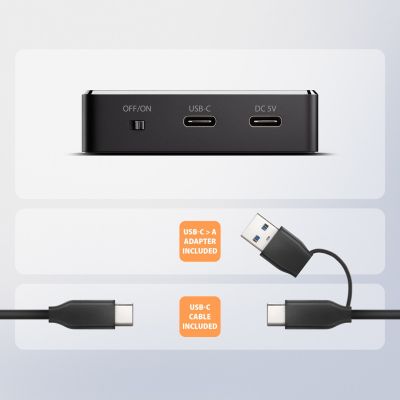 8. Axagon ADSA-M2C11 stacja dokująca do dysków twardych USB 3.2 Gen 2 (3.1 Gen 2) Type-C Czarny