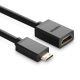 2. Ugreen kabel adapter przejściówka HDMI (żeński) - mini HDMI (męski) 4K 60 Hz Ethernet HEC ARC audio 32 kanały 22 cm czarny (20137)