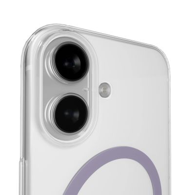 6. Etui Puro Lite Mag TPU+PC kompatybilne z MagSafe na iPhone 17 - przezroczyste z różowym pierścieniem