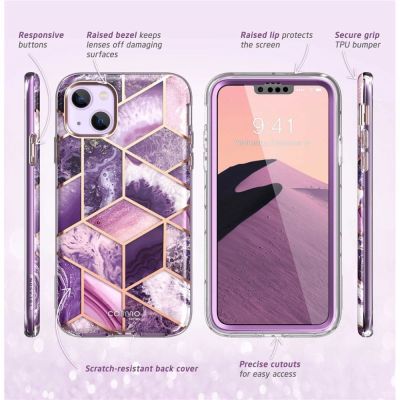 8. Etui Supcase Cosmo na iPhone 14 Plus - różowy marmur