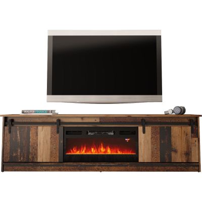 2. Szafka RTV GRANERO+kominek 200x56,7x35 old wood