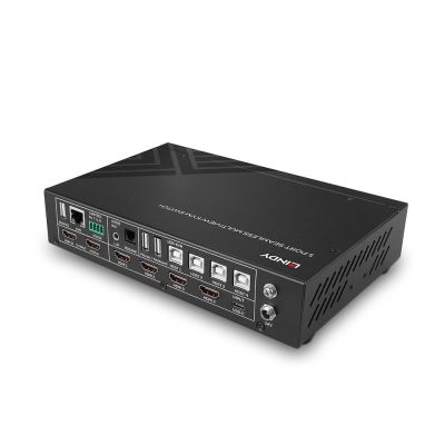 5. LINDY 5-portowy przełącznik KVM Bezproblemowy Multiview 4HDMI 1USB Typ C