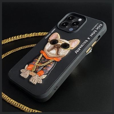 9. Etui Nimmy Glasses Cool Dog do iPhone 15 Pro - czarne