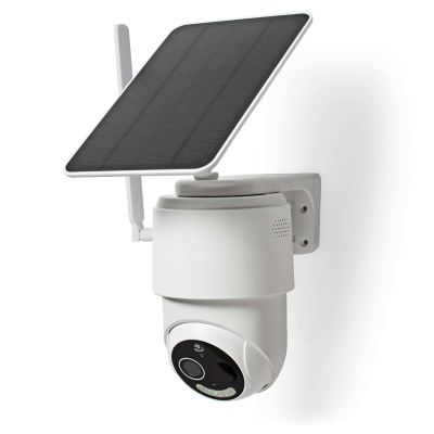 4. Kamera zewnętrzna Nedis Smartlife 4G, IP65 czujnik ruchu, night vision, biały