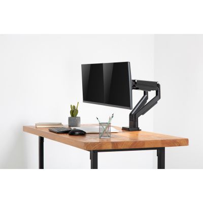 13. Ramię biurkowe podwójne (zacisk) 2xLCD max. 32"max. 2x 9kg uchylno-obrotowe czarny