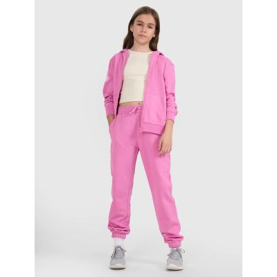 5. Bluza dresowa rozpinana z kapturem dziewczęca 4F 4FJRAW25TSWSF2466-54S