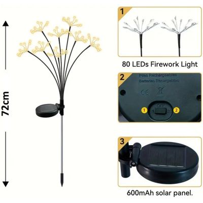 7. LAMPA SOLARNA DMUCHAWIEC DRZEWKO FAJERWERKI 72CM 60 LED