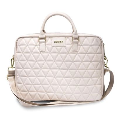 Torba Guess Quilted na laptopa 16" - różowa