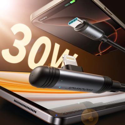 2. Kabel Joyroom S-A56 EnjoyX Series 90° USB-C - Lightning 30W 1,2m - czarny