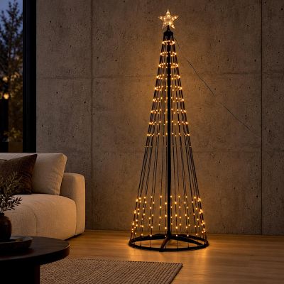 7. CHOINKA DEKORACYJNA 370LED SUPER CIEPŁY BIAŁY 210CM BLACK